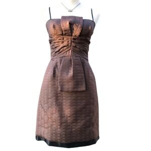 Max & Cleo Strapless Brown Dress
